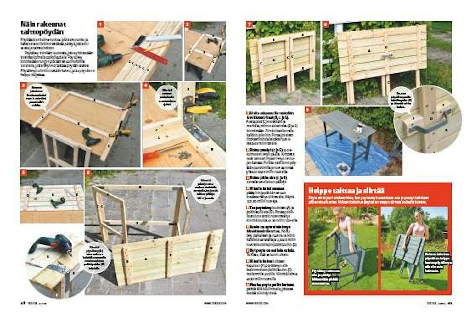 Kätevä pihapöytä Kätevä pihapöytä